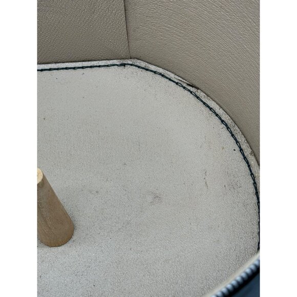 Vintage Black Vinyl Hat Box With Zipper & Handle 13X13X12.5" READ - Picture 5 of 11